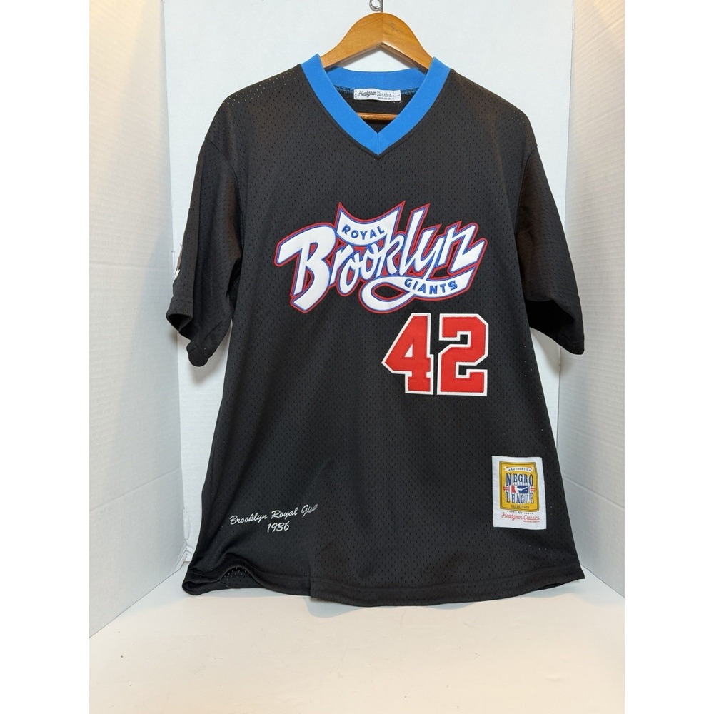 Headgear Classics Brooklyn Royal Giants Baseball Jersey #42 Black Large 206